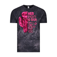 Cloud Black Her Fight Is Our Fight Cancer Vintage Tee - texasbilliewilder