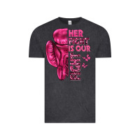 Vintage Black Her Fight Is Our Fight Cancer Vintage Tee - texasbilliewilder