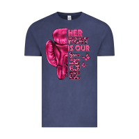 Vintage Denim Her Fight Is Our Fight Cancer Vintage Tee - texasbilliewilder