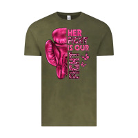 Vintage Olive Her Fight Is Our Fight Cancer Vintage Tee - texasbilliewilder