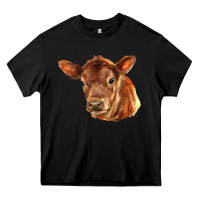 Black red angus calf face Heavy Core Tee - LillyAllenDesigns