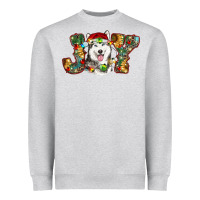 Heather Grey husky christmas joy Heavyweight Sweatshirt - RanaPortraitStore