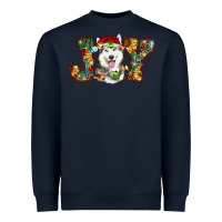 Navy husky christmas joy Heavyweight Sweatshirt - RanaPortraitStore