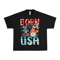 Black Born in USA gnomes 4th of July Urban Heavy Tee - CowGirlArtShop