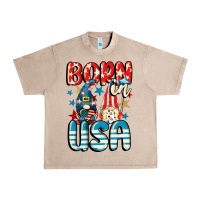 French Oak Born in USA gnomes 4th of July Urban Heavy Tee - CowGirlArtShop