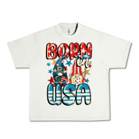 Pistachio Born in USA gnomes 4th of July Urban Heavy Tee - CowGirlArtShop