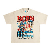 Sandshell Born in USA gnomes 4th of July Urban Heavy Tee - CowGirlArtShop