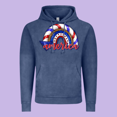 Vintage Hoodie America rainbow