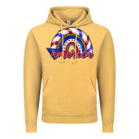 Vintage Mustard America rainbow Vintage Hoodie - texasbilliewilder