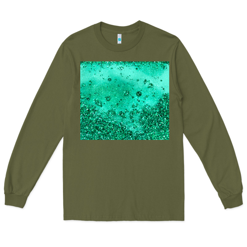 Green Glitter Long Sleeve Tee by JahusDesignShop | Teevron