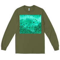 Army Green green glitter Long Sleeve Tee - JahusDesignShop