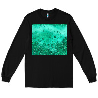 Black green glitter Long Sleeve Tee - JahusDesignShop