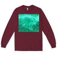 Burgundy green glitter Long Sleeve Tee - JahusDesignShop