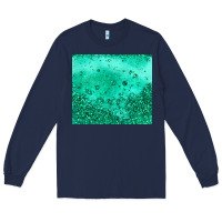 Navy green glitter Long Sleeve Tee - JahusDesignShop