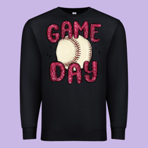 Game Day Baseball Premium Sweatshirt Designed By Maliassmallbusiness