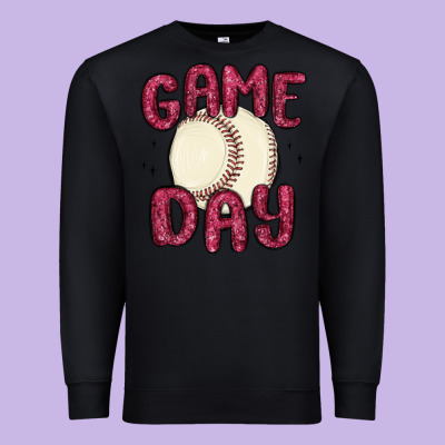 Game Day Baseball Premium Sweatshirt Designed By Maliassmallbusiness