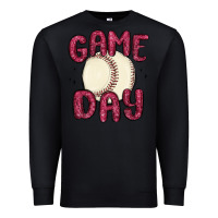 Black game day baseball Premium Sweatshirt - MaliasSmallBusiness