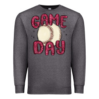 Charcoal Heather game day baseball Premium Sweatshirt - MaliasSmallBusiness