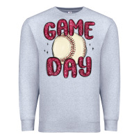 Heather Grey game day baseball Premium Sweatshirt - MaliasSmallBusiness