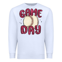 White game day baseball Premium Sweatshirt - MaliasSmallBusiness
