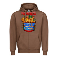 Chestnut powered by chicken nuggets Zipper Hoodie - AdoDesignShop