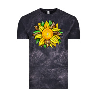 Cloud Black lemon sunflower Vintage Tee - Zillion Design Studio