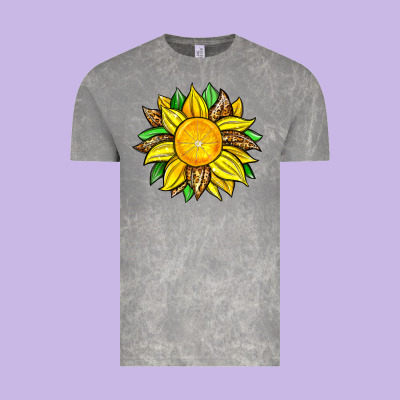 Lemon Sunflower Vintage Tee Designed By Zillion Design Studio