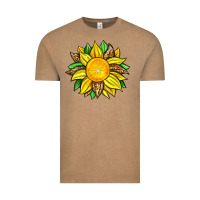 Vintage Coffee lemon sunflower Vintage Tee - Zillion Design Studio