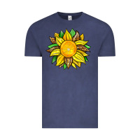 Vintage Denim lemon sunflower Vintage Tee - Zillion Design Studio