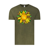Vintage Olive lemon sunflower Vintage Tee - Zillion Design Studio