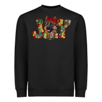 Black german shepherd christmas joy Heavyweight Sweatshirt - RanaPortraitStore