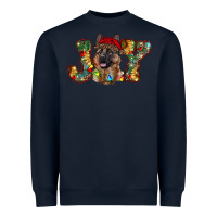 Navy german shepherd christmas joy Heavyweight Sweatshirt - RanaPortraitStore