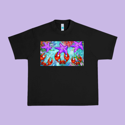 Crab And Starfish  Cup Urban Heavy Tee Designed By Barkaloodesign