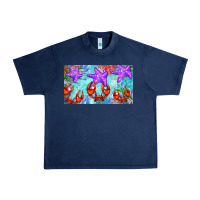 Navy crab and starfish  cup Urban Heavy Tee - BarkalooDesign