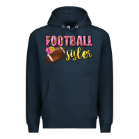 Navy football sister Premium Hoodie - BundleAndBundleShop