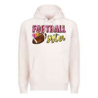 Pale Pink football sister Premium Hoodie - BundleAndBundleShop