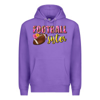 Purple football sister Premium Hoodie - BundleAndBundleShop