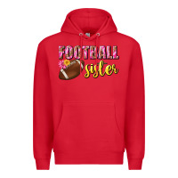 Red football sister Premium Hoodie - BundleAndBundleShop