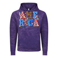 Cloud Purple America with lightning bolt Vintage Hoodie - texasbilliewilder