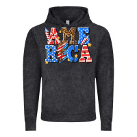 Vintage Black America with lightning bolt Vintage Hoodie - texasbilliewilder