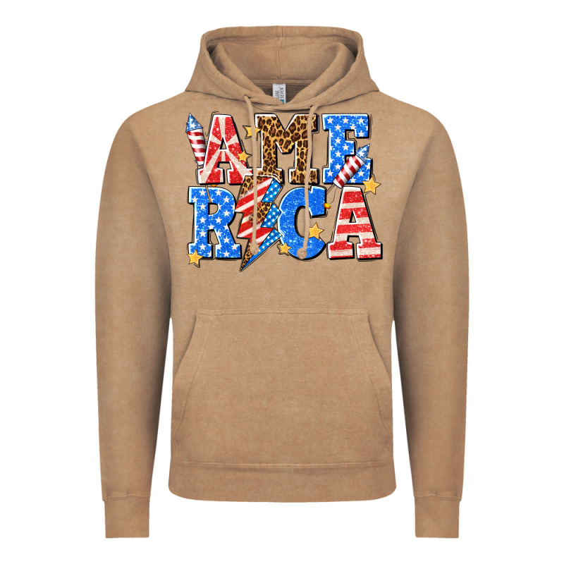 America With Lightning Bolt Vintage Hoodie by texasbilliewilder | Teevron