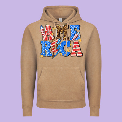 Vintage Hoodie America with lightning bolt