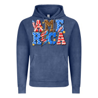 Vintage Denim America with lightning bolt Vintage Hoodie - texasbilliewilder