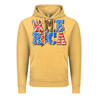 Vintage Mustard America with lightning bolt Vintage Hoodie - texasbilliewilder