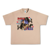 Burro Born to be free 4th of july Urban Heavy Tee - CowGirlArtShop