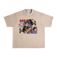 French Oak Born to be free 4th of july Urban Heavy Tee - CowGirlArtShop