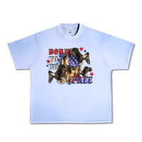 Grape Ice Born to be free 4th of july Urban Heavy Tee - CowGirlArtShop