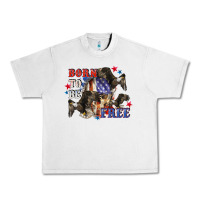 Lunar Rock Born to be free 4th of july Urban Heavy Tee - CowGirlArtShop
