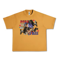 Peanut Butter Born to be free 4th of july Urban Heavy Tee - CowGirlArtShop