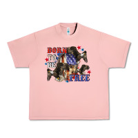 Salmon Born to be free 4th of july Urban Heavy Tee - CowGirlArtShop
